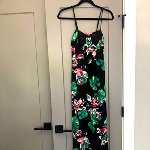 Black floral maxi dress